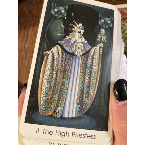 Tarot Of The Cat People 1985 Full Deck W/Instructions Karen Kuykendall Belgium - Picture 10 of 10